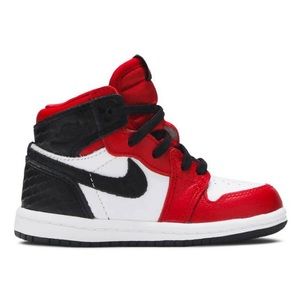 Nike Air Jordan 1 High OG TD Satin Red Toddler Size 8c